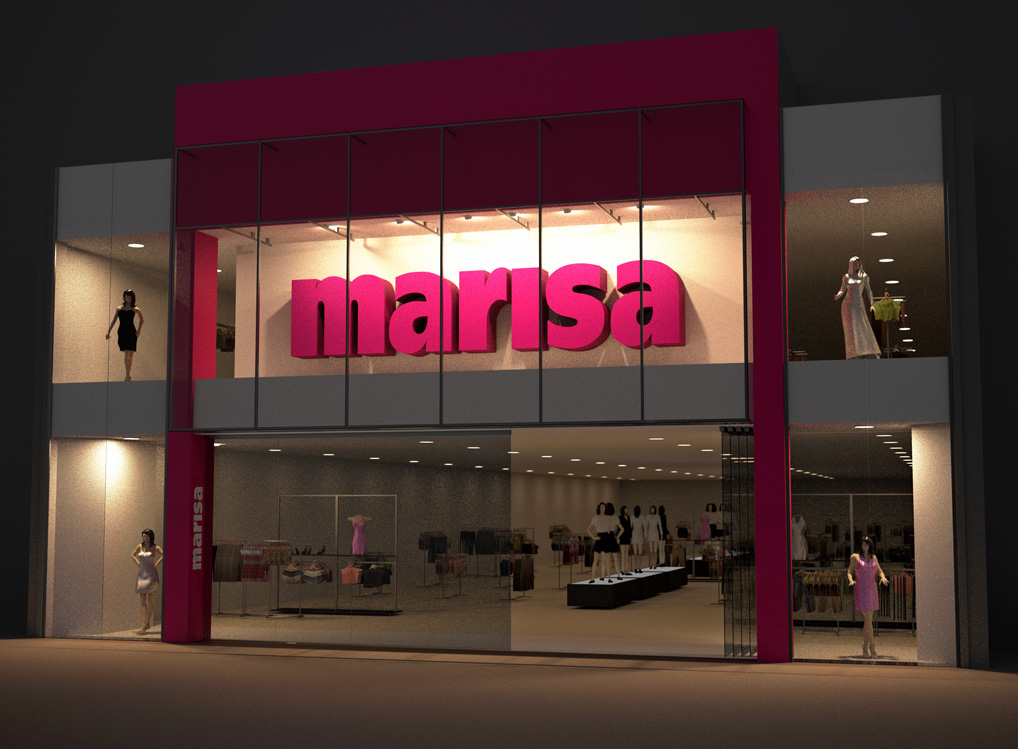 Outra Vista Fachada 3D Loja Marisa Av. Paulista
