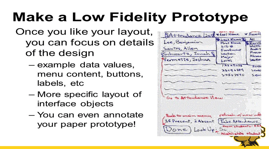 Prototyping Design Low Fidelity Prototype is Everything