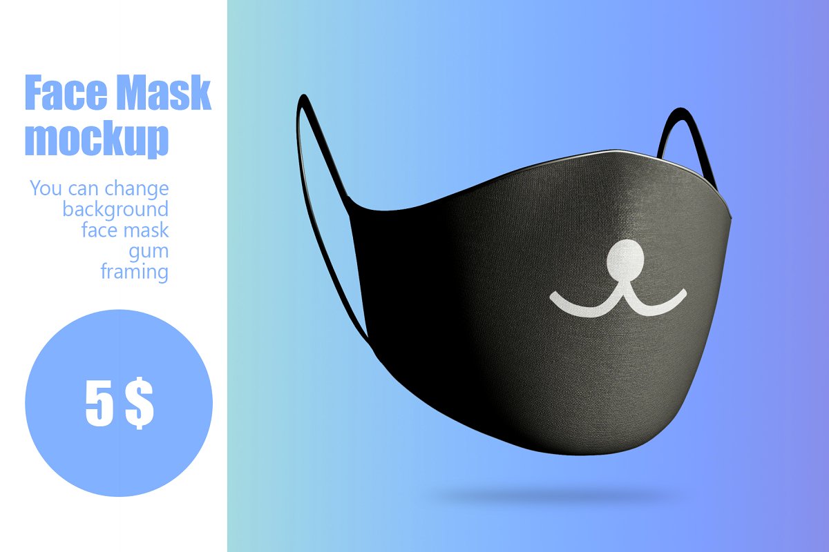 Face mask mockup Best Mockups.A collection of free