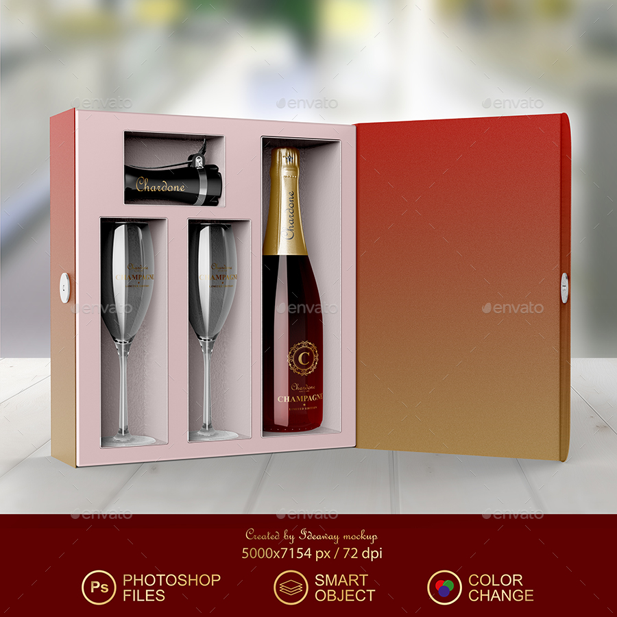 40+ Best Champagne Bottle Mockup Templates Free & Premium