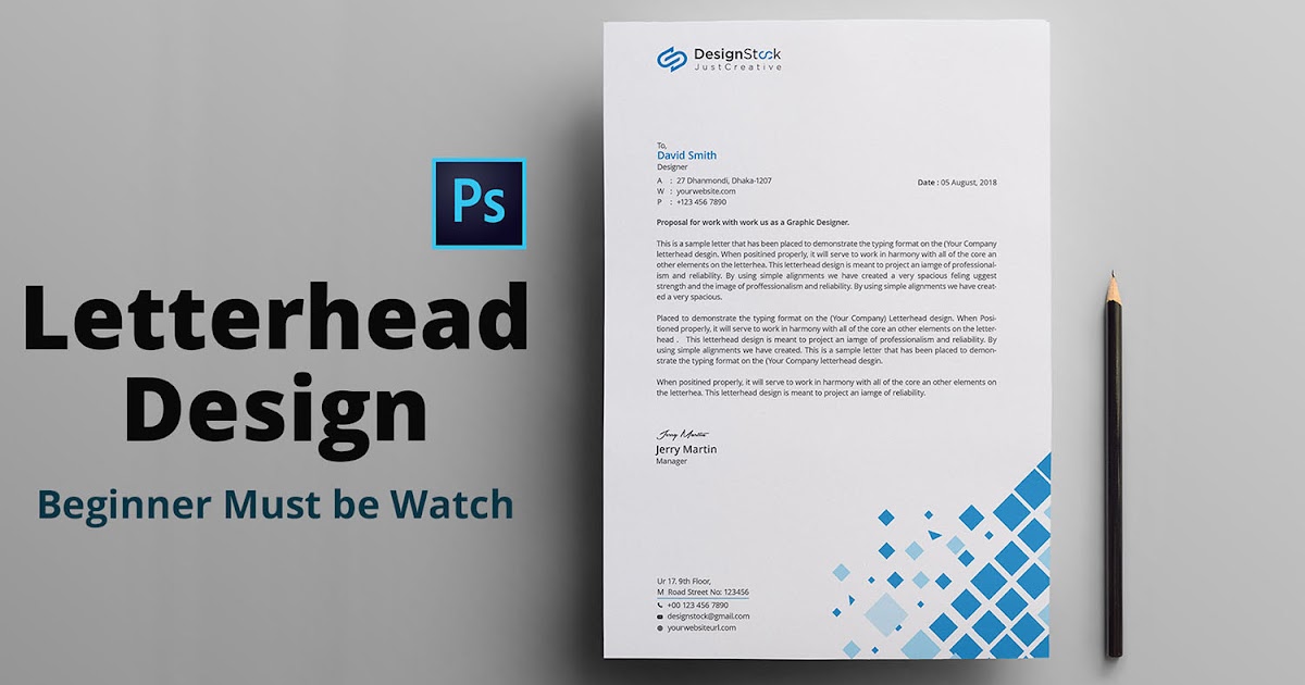 Letterhead Design In Tutorial Letterhead