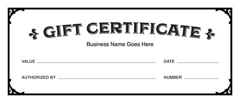 Business Gift Certificate Template Free&nbsp;Printable