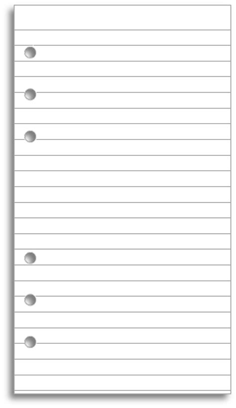 A6 Lined Paper&nbsp;Template