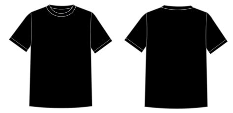 Black T Shirt Design Template&nbsp;Back