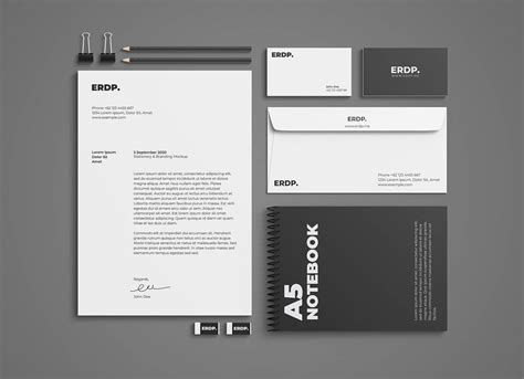 Simple Stationery Mockup Free