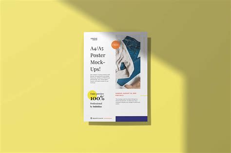 A4 Poster Mockup Free&nbsp;Download