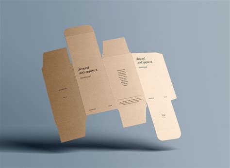 Unfolded Rectangle Box Mockup&nbsp;Free