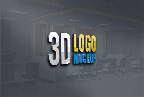 Download Free 3D Logo Mockup&nbsp;Psd