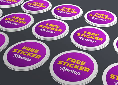 Circle Sticker Mockup
