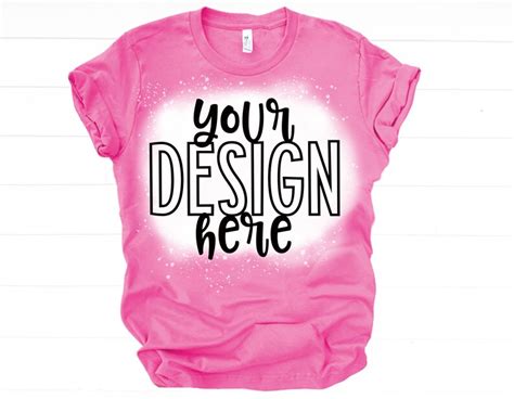 Pink Bleached Shirt Mockup